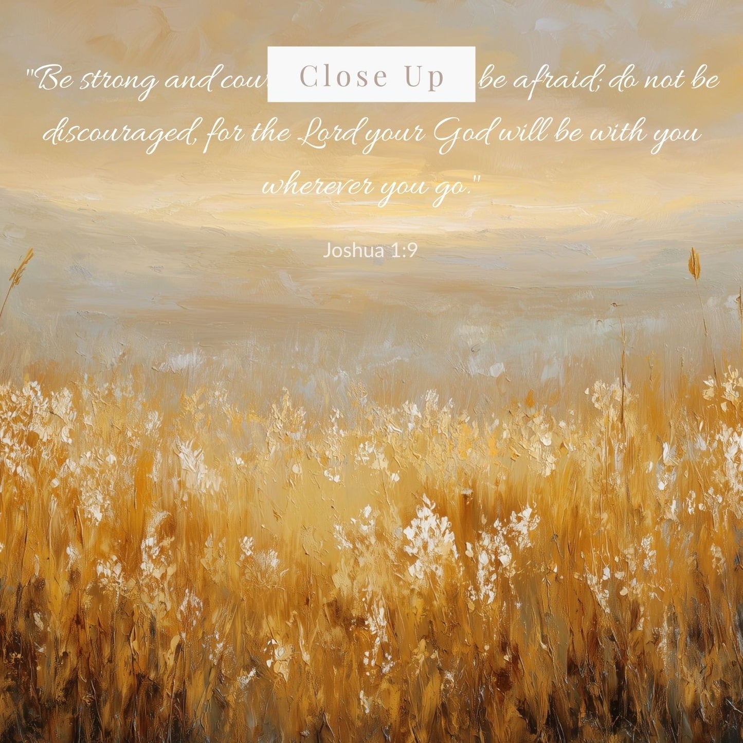 Fields of Courage | Joshua 1:9 Canvas