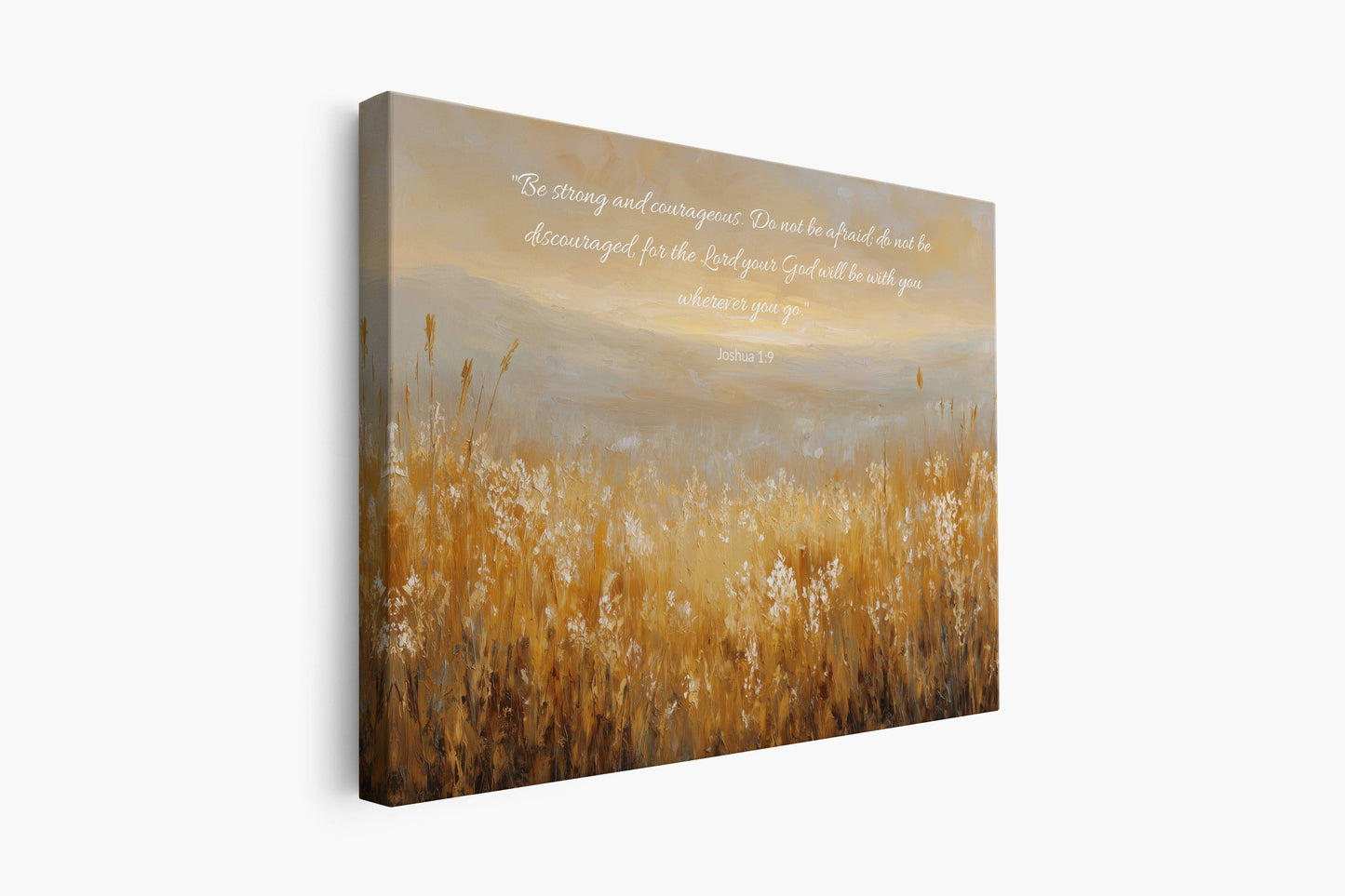 Fields of Courage | Joshua 1:9 Canvas