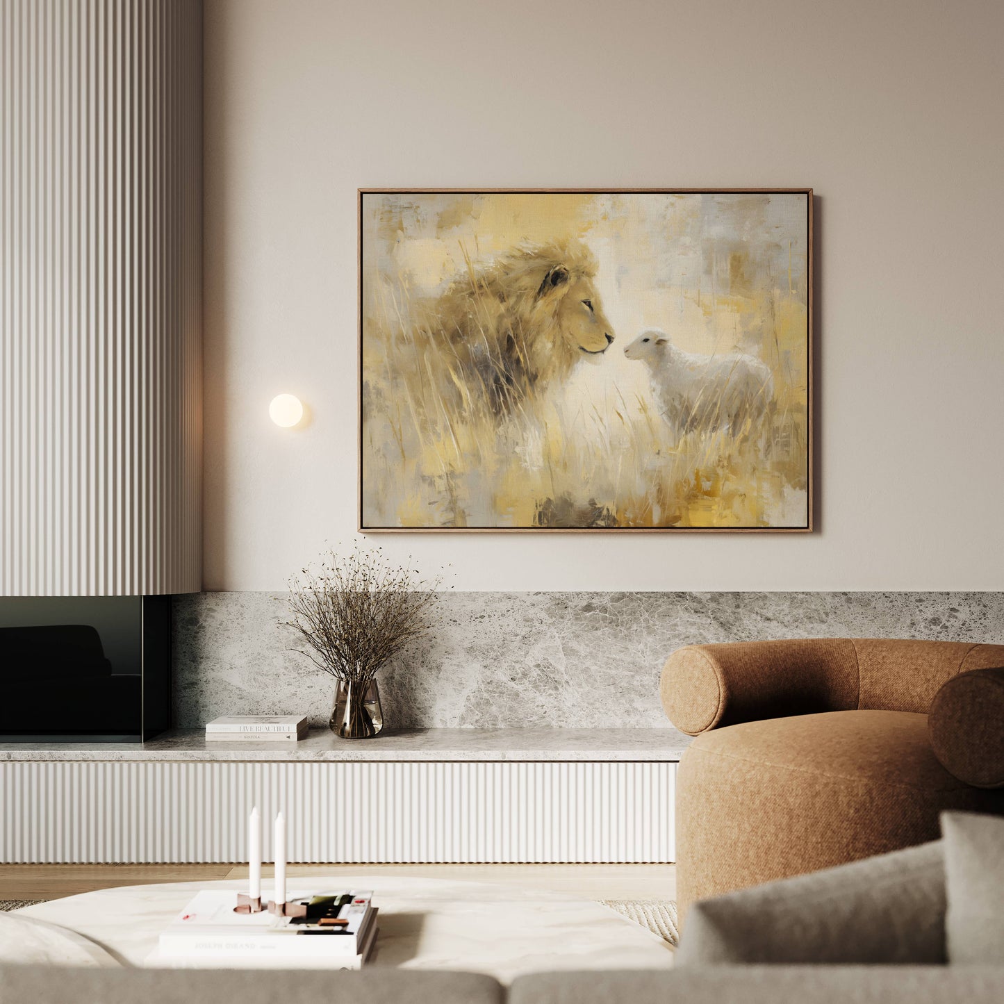 The Lion and the Lamb of Revelation | Canvas