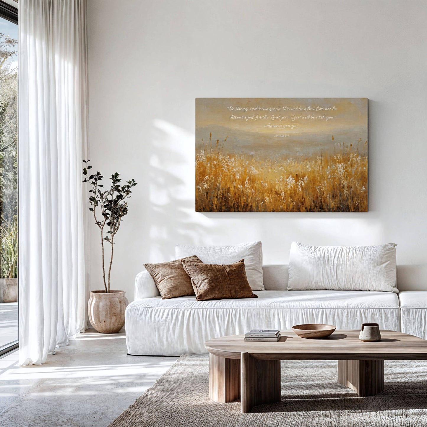 Fields of Courage | Joshua 1:9 Canvas