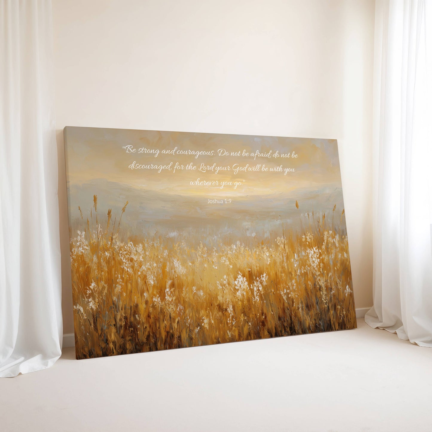 Fields of Courage | Joshua 1:9 Canvas