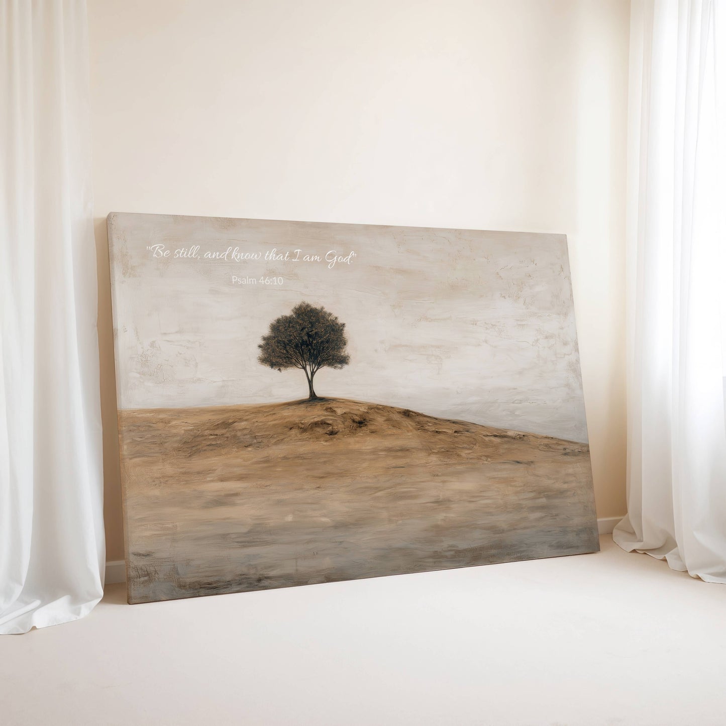 Stillness & Strength | Psalm 46:10 Canvas