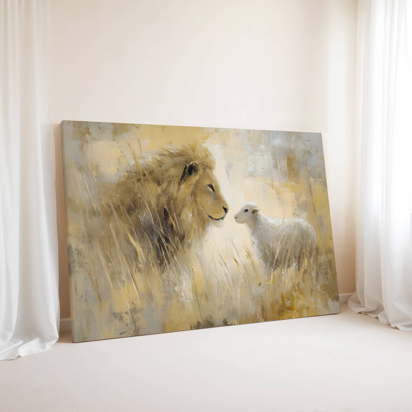 The Lion and the Lamb of Revelation | Canvas