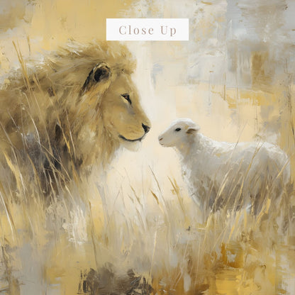 The Lion and the Lamb of Revelation | Canvas