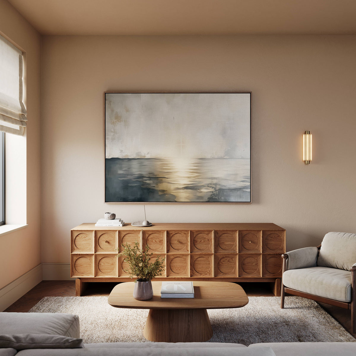 Calm Waters of His Promise | Modern Abstract Christian Wall Art ...